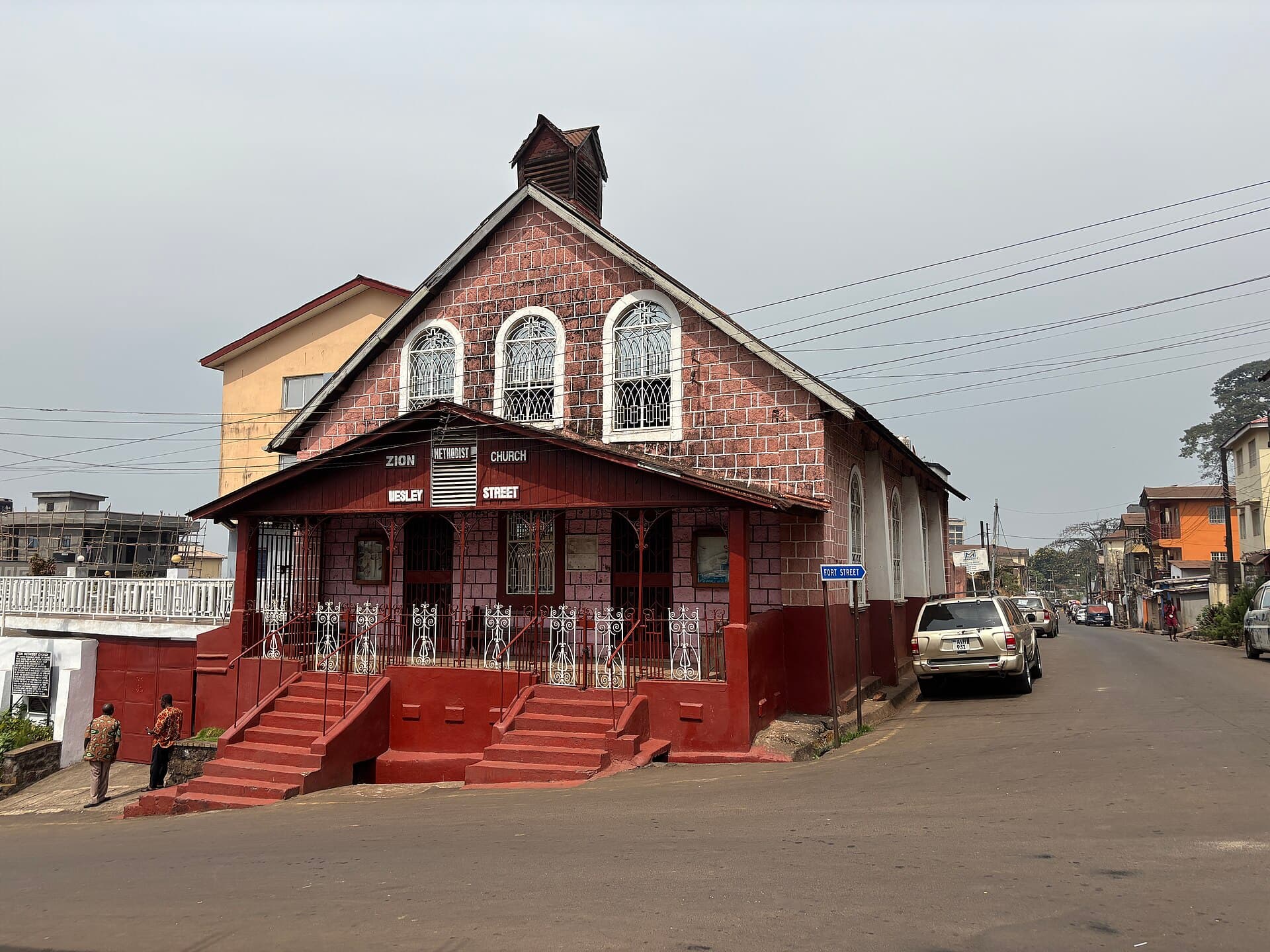 Zion Methodist Church on Wesley Street in Freetown, photographed in 2025